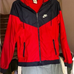 Nike Red and Navy Windbreaker Jacket